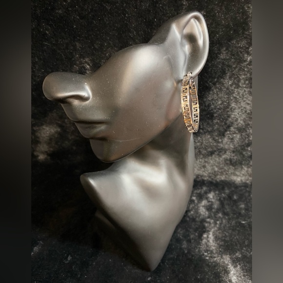 Luxury Silver Hoop Earrings - Picture 4 of 4